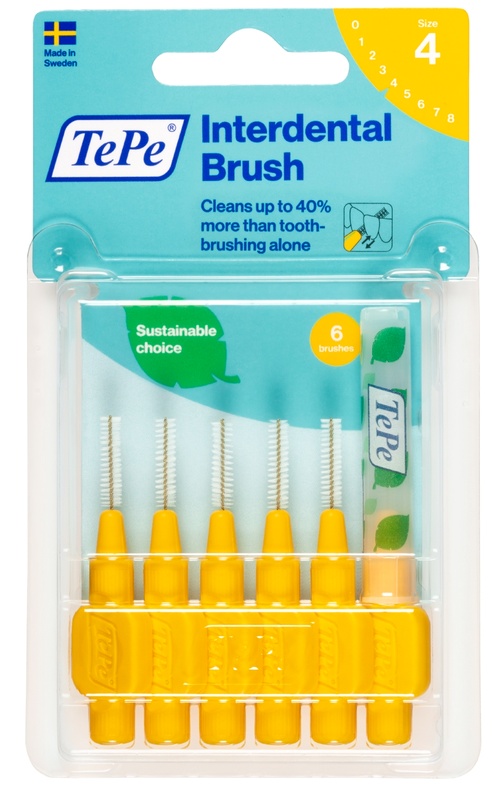 TEPE SCOVOLINO GIALLO 0,7 MM 6 PEZZI - Farmacia Mortise