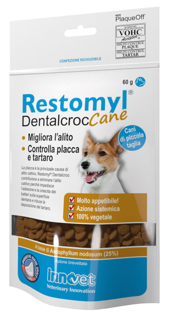 RESTOMYL DENTALCROC CANI PICCOLA TAGLIA BUSTA 60 G - Farmacia Mortise