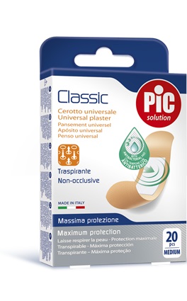 CEROTTO PIC CLASSIC 19X72 MM ANTIBATTERICO 20 PEZZI - Farmacia Mortise