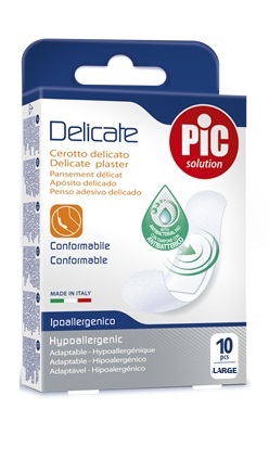 CEROTTO PIC DELICATE 25X72 MM ANTIBATTERICO 10 PEZZI - Farmacia Mortise