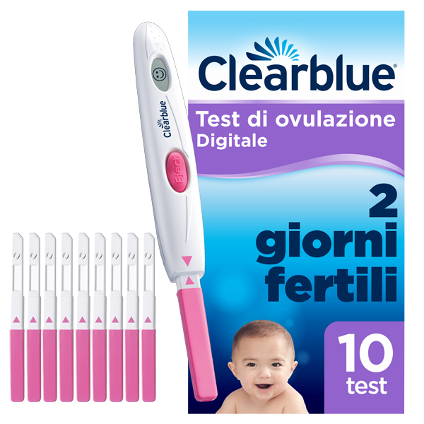 TEST DI OVULAZIONE CLEARBLUE DIGITALE 10 PEZZI - Farmacia Mortise
