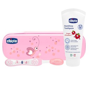 CHICCO SET DENTALE ROSA CON FLUORO - Farmacia Mortise
