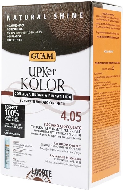 GUAM UPKER KOLOR TINTA CAPELLI 4,05 CASTANO CIOCCOLATO CON ALGA UNDARIA PINNATIFIDA - Farmacia Mortise