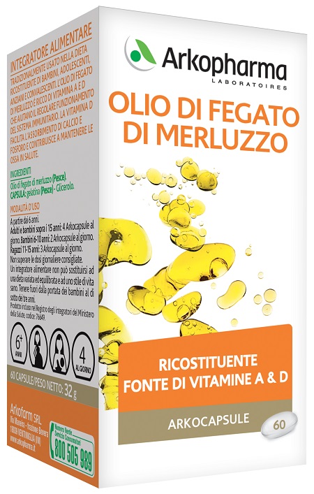 ARKO CAPSULE OLIO FEGATO MERLUZZO 60 CAPSULE - Farmacia Mortise