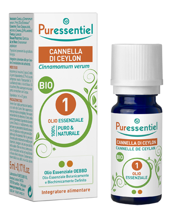 PURESSENTIEL CANNELLA CEYLON OLIO ESSENZIALE BIO 5 ML - Farmacia Mortise