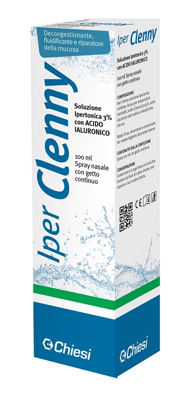 IPER CLENNY SPRAY NASALE EROGAZIONE CONTINUA SOLUZIONE IPERTONICA CON ACIDO IALURONICO 100 ML - Farmacia Mortise