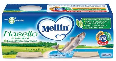 MELLIN OMOGENEIZZATO NASELLO 2 X 80 G - Farmacia Mortise