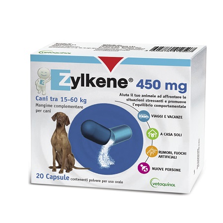 ZYLKENE CANI GROSSA TAGLIA 15-60KG 20 CAPSULE DA 450 MG - Farmacia Mortise
