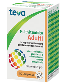 MULTIVITAMINICO ADULTI TEVA 30 COMPRESSE 30 G - Farmacia Mortise