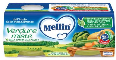 MELLIN OMOGENEIZZATO VERDURE MISTE 2 X 80 G - Farmacia Mortise