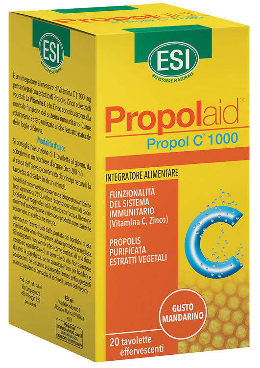 ESI PROPOLAID C 1000 20 TAVOLETTE EFFERVESCENTI - Farmacia Mortise