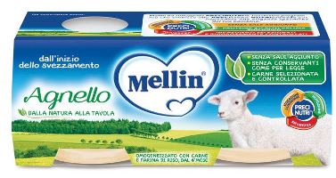 MELLIN OMOGENEIZZATO AGNELLO 2 PEZZI X 80 G - Farmacia Mortise