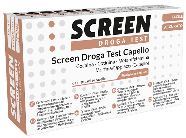 SCREEN DROGA TEST 4 SOSTANZE TRAMITE CAPELLI TEST ANTIDROGA CAPELLO - Farmacia Mortise