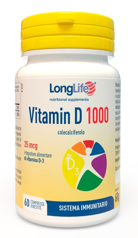 LONGLIFE VITAMIN D 1000UI 60 COMPRESSE RIVESTITE - Farmacia Mortise