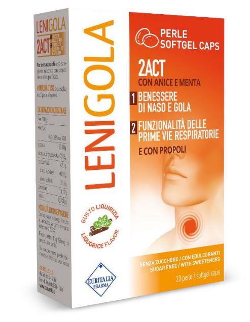 LENIGOLA 20 PERLE SOFTGEL CAPS LIQUIRIZIA - Farmacia Mortise