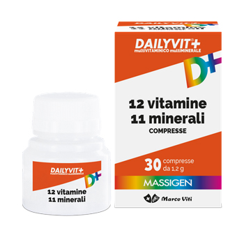 MASSIGEN DAILYVIT 12 VITAMINE 11 MINERALI 30 COMPRESSE RIVESTITE - Farmacia Mortise