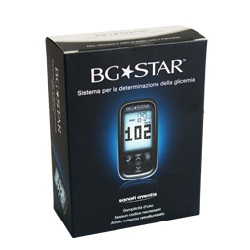 KIT BGSTAR CON 1 GLUCOMETRO 1 DISPOSITIVO PUNGIDITO 25 STRISCE REATTIVE E 25 LANCETTE PUNGIDITO - Farmacia Mortise