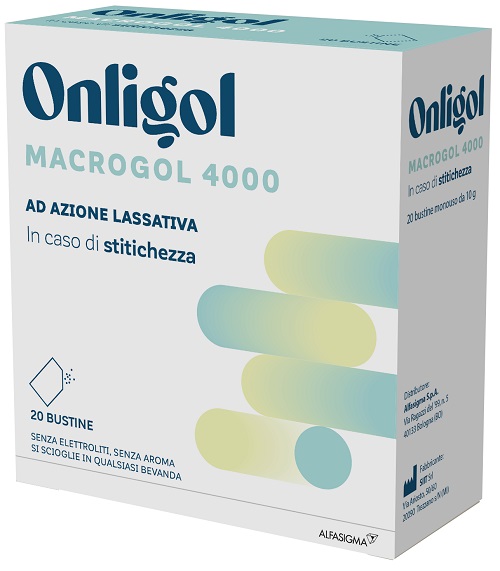 ONLIGOL MACROGOL 4000 20 BUSTINE 10 G SENZA ZUCCHERO - Farmacia Mortise