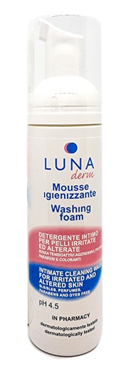 LUNADERM MOUSSE IGIENIZZANTE DETERGENTE INTIMO PELLI IRRITATE ED ALTERATE 150 ML - Farmacia Mortise