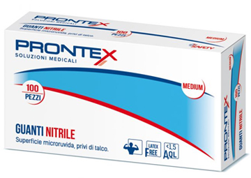 PRONTEX GUANTO IN NITRILE SENZA POLVERE GRANDE 8/9 100 PEZZI - Farmacia Mortise
