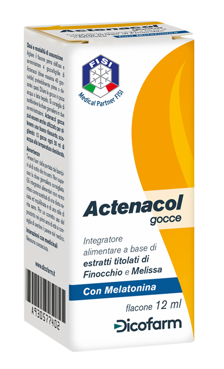 ACTENACOL GOCCE 12 ML CON MELATONINA - Farmacia Mortise