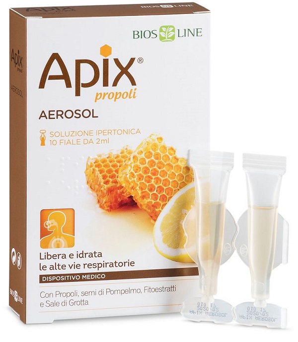 APIX PROPOLI AEROSOL 10 FIALE MONODOSE X 2 ML BIOSLINE - Farmacia Mortise