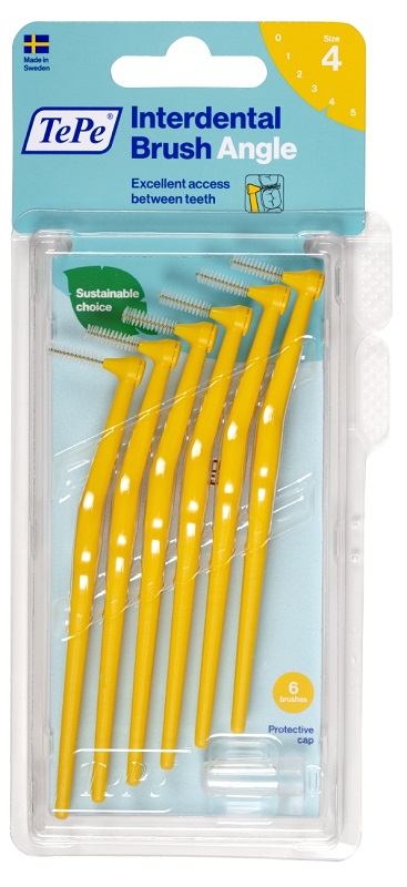 TEPE ANGLE SCOVOLINO GIALLO 0,7MM 6 PEZZI - Farmacia Mortise