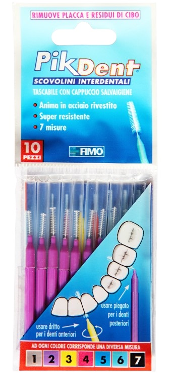 PIKDENT STUZZICOLINO 2 VIOLA 10 PEZZI - Farmacia Mortise