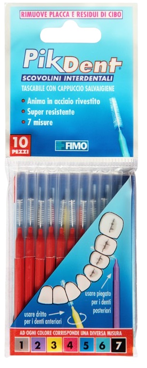 PIKDENT STUZZICOLINO 4 ROSSO 10 PEZZI - Farmacia Mortise