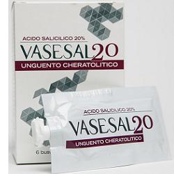 VASESAL 20 6 BUSTINE PLURIDOSE DA 5 ML UNGUENTO CHERATOLITICO - Farmacia Mortise
