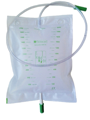 SACCA DA LETTO PER RACCOLTA URINA DA 2 LITRI CON SCARICO TUBO 130CM 30 PEZZI - Farmacia Mortise