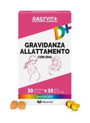 MASSIGEN GRAVIDANZA ALLATTAMENTO CON ACIDO FOLICO MULTIVITAMINICO E MULTIMINERALE 30 COMPRESSE RIVESTITE DA 1,1 G + 30 PERLE DA 700 MG - Farmacia Mortise