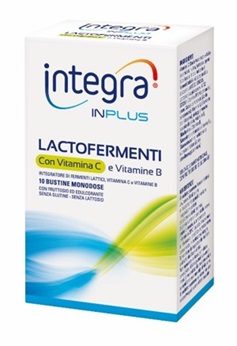 INTEGRA INPLUS LACTOFERMENTI CON VITAMINA C E VITAMINA B 10 BUSTINE MONODOSE DA 2,5 G - Farmacia Mortise