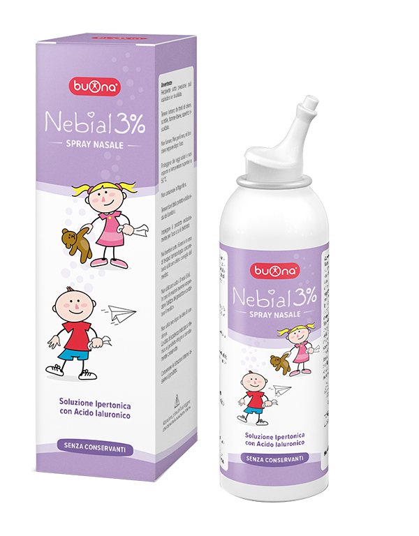 NEBIAL SOLUZIONE SALINA IPERTONICA DI SODIO CLORURO AL 3% CON ACIDO IALURONICO SPRAY NASALE 100 ML - Farmacia Mortise