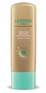 LICHTENA SOLE CREMA VISO ANTIETA' ANTIMACCHIA  SPF50 50 ML - Farmacia Mortise