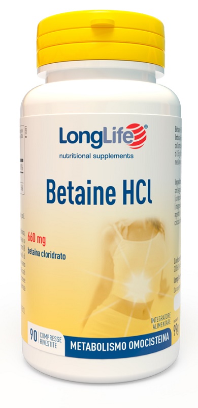 LONGLIFE BETAINE HCL 90 COMPRESSE RIVESTITE - Farmacia Mortise