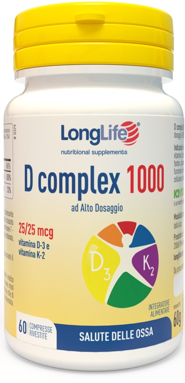 LONGLIFE D COMPLEX 1000 60 COMPRESSE - Farmacia Mortise