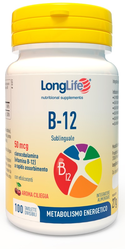 LONGLIFE B12 50MCG SUBLINGUALE 100 TAVOLETTE - Farmacia Mortise