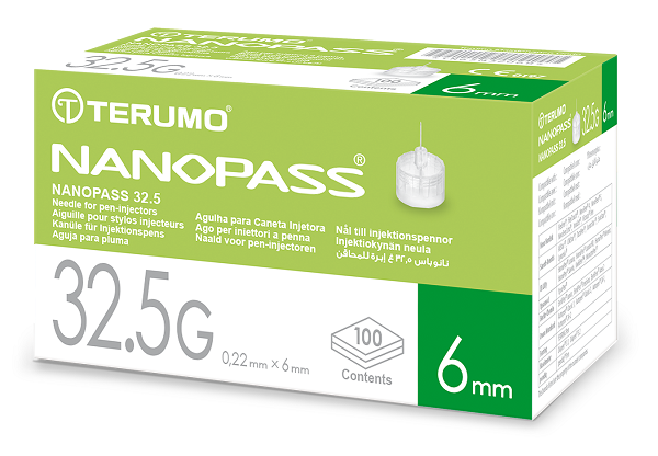 AGO PER PENNA DA INSULINA NANOPASS 32,5 GAUGE LUNGHEZZA 6 MM 100 PEZZI - Farmacia Mortise