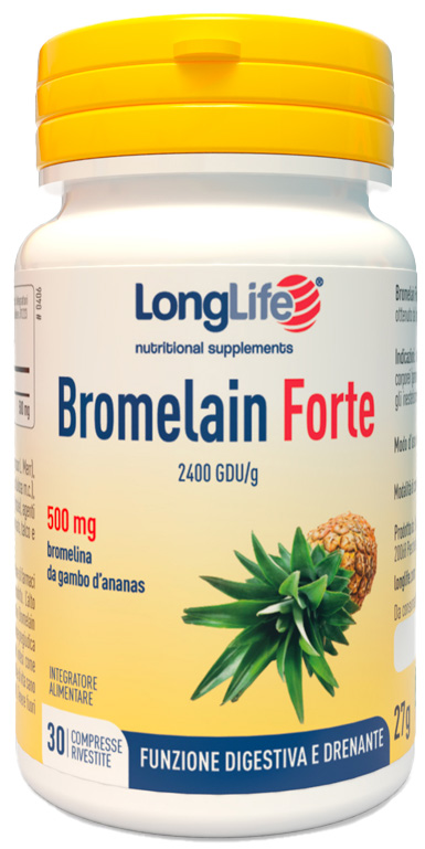 LONGLIFE BROMELAIN FORTE 30 COMPRESSE - Farmacia Mortise