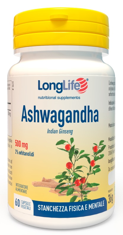 LONGLIFE ASHWAGANDHA 60 CAPSULE 500 MG - Farmacia Mortise