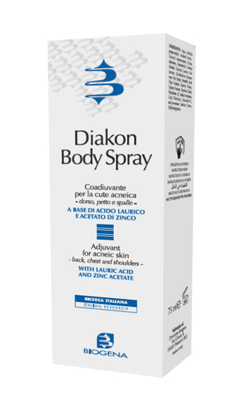 DIAKON BODY SPRAY COADIUVANTE CUTE ACNEICA DORSO PETTO E SPALLE 75 ML - Farmacia Mortise