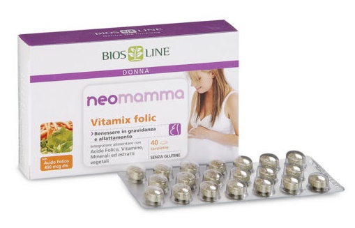 BIOSLINE NEOMAMMA VITAMIX FOLIC 40 COMPRESSE NEW - Farmacia Mortise