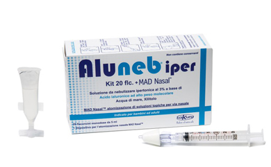 ALUNEB KIT SOLUZIONE IPERTONICA 3% 20 FLACONCINI + MAD NASAL ATOMIZZATORE - Farmacia Mortise