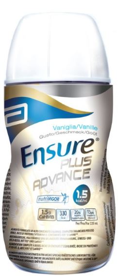 ENSURE PLUS ADVANCE VANIGLIA 4 BOTTIGLIE DA 220 ML - Farmacia Mortise