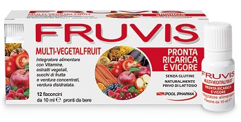 FRUVIS MULTI-VEGETALFRUIT PRONTA RICARICA E VIGORE 12 FLACONCINI DA 10 ML - Farmacia Mortise