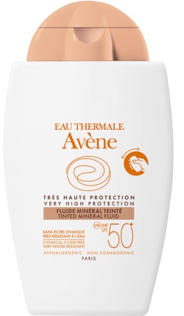 EAU THERMALE AVENE SOLARE FLUIDO MINERALE 50+ COLORATO 40 ML - Farmacia Mortise