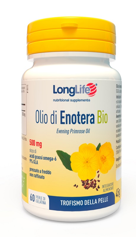 LONGLIFE OLIO ENOTERA BIO 500 MG 60 PERLE IN GELATINA - Farmacia Mortise