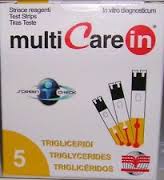 TEST TRIGLICERIDI MULTICARE IN STRISCE CON ASPIRAZIONE CAPIILLARE 5 PEZZI - Farmacia Mortise