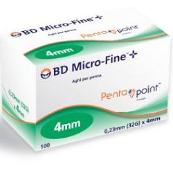 AGO PER PENNA DA INSULINA BD MICROFINE PENTAPOINT GAUGE 32 4 MM 100 PEZZI - Farmacia Mortise